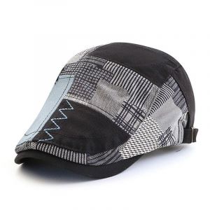 Béret De Styliste Pour Hommes Et Femmes,Casquette De Journal Rétro,Patchwork À Carreaux,À Chevrons,Casquette Plate À Visière,Pour Conduire,Cabbie Gatsby - Neuf