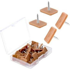 30pcs (Brown17*12mm) Clou-Sur Des Glissières De Tiroir, En Plastique Tack-Dans Le Tiroir Glisse Meubles Curseurs Pour Tiroirs Facilement Et En Douceur Les Tirant Vers L'extérieur - Neuf