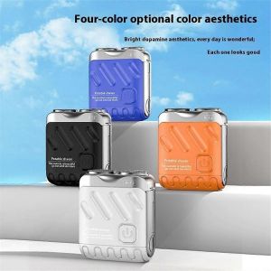 Rasoir À Barbe Portable,Rasoir Électrique Rechargeable,Coupe-Aimant À Double Anneau,Mini Rasoir Électrique - Neuf