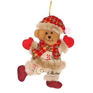 Vacances en Peluche Ours Ornements pour la D&eacute;coration d'Arbre de No&euml;l - Neuf