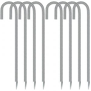 Ensemble De 8 Piquets De Sol Avec Ancrages Jhook, Piquets De Tente Et Piquets De Trampoline - Neuf