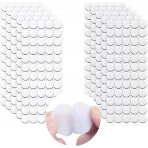 Mevronisshop-Scratch Autocollant 20mm, 600 Pcs Pastille Scratch Autocollant Crochets Et Boucles, Scratch Autocollant Double Face Rond Blanc, Autocollantes Points Pour Diy, Artisanat Etc. (20mm 300 Pa - Neuf