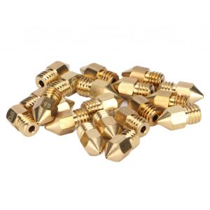 Kit de buses MK8 1.75mm, 20 pièces, buses d'extrudeuse polies à filetage M6 avec boîte de rangement pour remplacement d'imprimante 3D 0,6 mm - Neuf