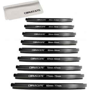 Lot de 9 bagues d'adaptation de Filtre 82mm 40.5mm,Compatible Tous Les objectifs de 82mm,Accessoires pour caméras 82-77mm,77-72mm,72-67mm,67-62mm,62-58mm,58-55mm,55-52mm,52-49mm,49-40.5mm - Neuf