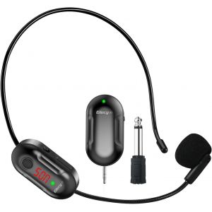 Micro-Casque Sans Fil Uhf - Microphone Et Récepteur Rechargeables Pour Systèmes Pa, Amplificateurs Vocaux, Enseignants, Guides Touristiques, Entraîneurs - Neuf