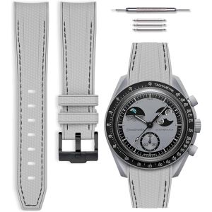 Bracelet De Montre Caoutchouc Compatible Avec Omega X Swatch Moonswatch 20mm - Neuf