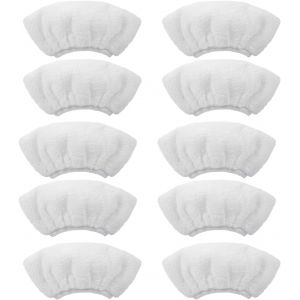 Lot de 10 Chiffon Microfibre Accessoires pour Nettoyeur Vapeur, Nettoyage &agrave; la Vapeur pour la Buse Manuelle,Bonnettes Microfibre Lingettes, Compatible SC1, SC2, SC3, SC4, SC5, SV7 - Neuf