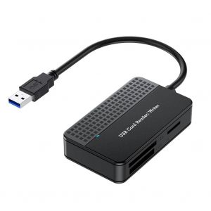 Lecteur de carte USB USB 3.0 Type C,adaptateur de carte Flash 4 en 1,graveur de carte m&eacute;moire 5Gbps,c&acirc;ble de 20cm SD TF CF MS--USB3.0 - Neuf