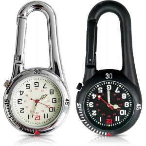 Shiba-2 Pièces Montre De Poche Numérique, Montre Gousset Numérique, Montre Numérique À Clipser, Montre De Poche Avec Mousqueton Cl[1 - Neuf