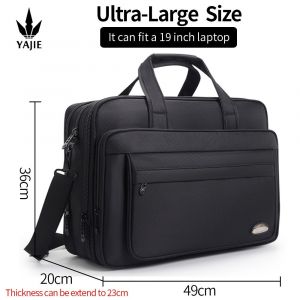 Sac à Main en Toile de Grande Capacité pour Homme,Sacoche d'Affaires,pour Ordinateur Portable,17/19 Pouces,15.6 Pouces - Ultra-Large Size - Neuf