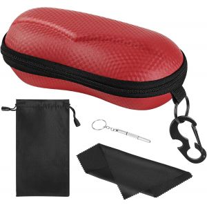 Tianyi-Étui À Lunettes Semi-Rigide, Boîte À Lunettes De Soleil Avec Crochet En Métal, Étui De Protection Pour Lunettes - Neuf