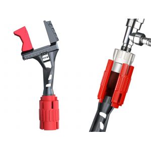 Cl&eacute; &agrave; molette r&eacute;glable &agrave; m&acirc;choires larges pour travaux de plomberie et de r&eacute;paration - Neuf