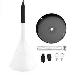 Hjlian Suspension E27 Pour Chambre, Couloir, Salle A Manger, Restaurant (Blanc) - Neuf