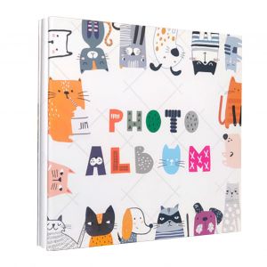 Album photo 6 pouces, 500 feuilles, film interieur transparent en PVC, reliure a vis en aluminium, couverture etanche, livre photo 6 pouces, plastification 4R, page noire gratuite, 6 pouces, 500 feuilles, chat - Neuf