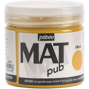 Chenquansarl-P&eacute;b&eacute;o - Mat Pub &iquest; Peinture Acrylique Extra Fine Et Extra Mate - Ocre Jaune -140ml 256018 - Neuf