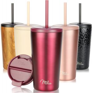 Tianyi-Mug Isotherme 500ml - Thermo Café Étanche En Acier Inoxydable, Tasse Thermique Sans Bpa, 100% Anti-Fuite(Berry, 500ml) - Neuf