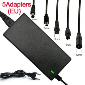 Adaptateur D'alimentation Cc 42v 54.6v 2a,5 Prises,Chargeur De Batterie Au Lithium,Prise Remplaçable,Ac100-240v,Prise Eu Us,Adaptateurs D'alimentation--Eu Plug - Neuf