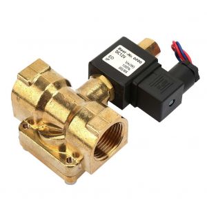 Electrovanne electrique G1"" normalement ouverte en laiton pour eau et air, 0-1,6 Mpa, 232 psi (12 V CC) - Neuf
