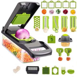 Multifonctions 21pcs Mandoline De Cuisine Coupe Legumes Multifonctions Des Decoupe Legumes Manuel Cube Coupe Tomates, Pomme De Terre, Carotte, Oignons - Neuf