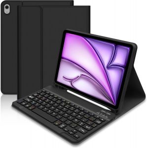 Chenquansarl-Coque Clavier Pour Ipad Air 11 Pouces (2025 M3/ 2024 M2),Azerty Français Étui Clavier Magnétique Bluetooth Pour Étui Pour Ipad Air 5e/4e Génération 2022/2020 10,9""-Noir - Neuf