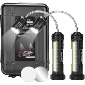 PATB-Lampes Barbecue Lumineuse Magnétiques Accessoires de BBQ Matériel d'Allumage pour Barbecue Grille Lampe avec Lumière Latérale Cadeau pour Mari/Père/Hommes Lot de 2 Outils d'Eclairage de Barbecue - Neuf