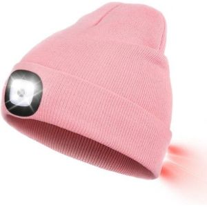 Bonnet Led Avec &Eacute;clairage Avant Et Arri&egrave;re &iquest; 3 Niveaux De Luminosit&eacute;, Casquette Unisexe En Acrylique Pour Les Aventures En Plein Air Et La S&eacute;curit&eacute; - Neuf