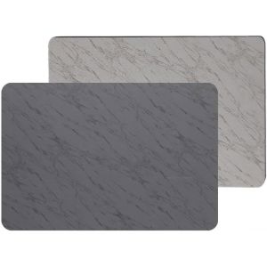 KALANKA-2pcs Tapis d'&eacute;vier de Cuisine &agrave; Haute Absorption, Diatomite, &eacute;gouttoir d'&eacute;vier &agrave; s&eacute;chage Rapide, Tapis de caf&eacute; antid&eacute;rapant pour cafeti&egrave;re de comptoir 30x20cm (Gris marbr&eacute;) - Neuf