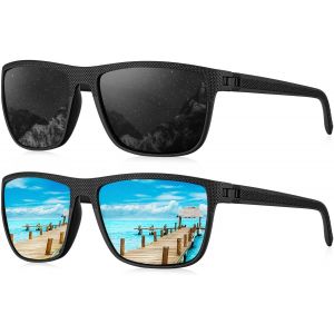 Sunglasses Mens Polarised, Classic Vintage Sun Glasses, Lightweight Frame Uv400 Protection For Driving Fishing Cycling - Neuf
