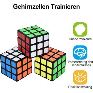 Lot De 16 Mini Cubes Magiques 3 x 3 x 3 cm - Cadeau Pour Anniversaire Enfant - Pour Noël,Voyage - Neuf