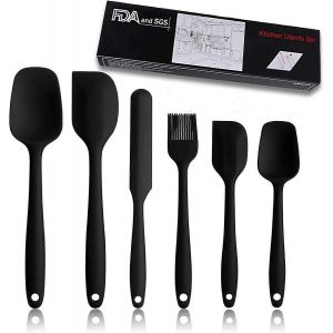 Spatule De Cuisine En Silicone Set De 6,Spatule Cuillère Ustensiles De Cuisine Antiadhésifs Résistants À La Chaleur - Neuf