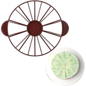 Checarzhn--No1-Lot De 10/12 Séparateurs De Gâteau Ronds Avec Poignée Ergonomique - Ustensiles De Cuisson Pour Cuisine, Bureau, Fête D'anniversaire - Rouge Foncé (Marron) - 126 G (280)) - Neuf