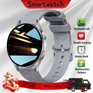 Montre Connectée Pour Hommes Et Femmes, Nouvelle Collection 20225, 1.32 Pouces, Appel Bluetooth, Horloge Photo Personnalisée, Traqueur De Santé, Cadeau De Noël, Classique.Gris. - Neuf