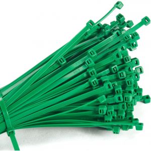 MEVRONISSHOP-250 Pi&egrave;ces Collier De Serrage Plastique Vert, 300 x 4,8 mm Serre Cable Plastique Attache Cable en Nylon Zip Ties (Vert) - Neuf