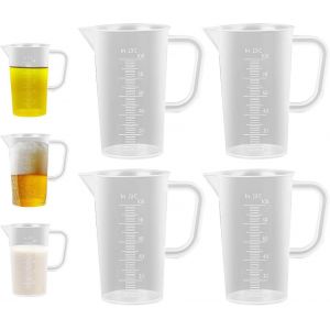 Tasses à mesurer en plastique avec poignée, tasse à mesurer de cuisine de 100 ml, tasses à mesurer transparentes, tasses à mesurer de précision, détergent à lessive liquide D - Neuf