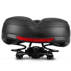 Selle De Vélo Rouge Extra Large Rembourrée En Gel - Neuf