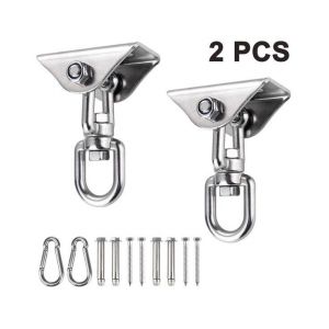 Kit De Suspension Pour Hamac Robuste ¿ Capacité Ultra-Résistante De 250 Kg Avec Crochets Rotatifs À 360° Pour Une Utilisation Intérieure/Extérieure - Neuf