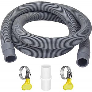 Flexible D'Évacuation Universel, 3M Tuyau De Vidange Pour Machine À Laver, Tuyau De Vidange Pour Machine À Laver, Tuyau De Vidange Lave Vaisselle Pour Machine À Laver, Sèche-Linge, Lave-Vaisselle - Neuf
