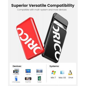 CHENG-Boitier Disque Dur 2.5, 6Gbps USB C 3.1 Gen 1 Boitier Externe Disque pour SATA HDD et SSD de 2,5'' et 7/9.5 mm jusqu'à 8 to, accélération UASP, sans Outils(Noir) - Neuf