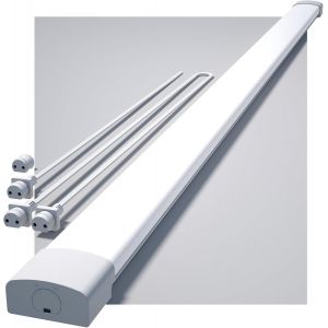 SUBZONAL-Neon LED 150CM, 45W 4950lm Blanc Froid 5000K Tube LED CONNEXION EN SÉRIE SIMPLE, Reglette LED IP65 Imperméable Luminaire Plafonnier pour Atelier, Sous Sol, Bureau, Hobby, Grange - Neuf
