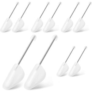 Kalanka-Lot De 5 Paires Embauchoirs En Plastique, Embauchoirs Chaussures Avec Ressort Spirale, 'embauchoirs En Plastique À Longueur Réglable, Forme Chaussure, Taille Adaptable 38-45 - Neuf