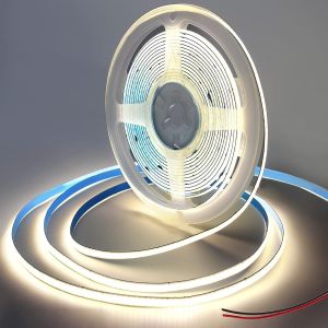 Bande Led Cob 12 V 2 M Avec Extr&eacute;mit&eacute; De C&acirc;ble D'extension, 4000 K Blanc Naturel, 320 Led/M, Irc 90+, 5 Mm De Largeur, Ruban Led Uniforme Sans Points Pour Chambre, Armoire, Maison[Rub9225010] - Neuf