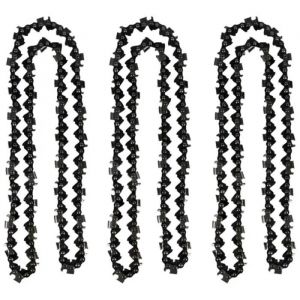 Cha&icirc;nes pour tron&ccedil;onneuse Lot de 3 - 20 pouces - 76 maillons - 1,5 mm d'&eacute;paisseur - Neuf