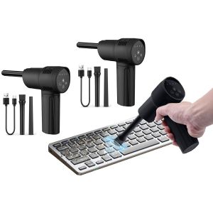 Souffleur d'air sans fil 40 000 tr/min - Lot de 2 souffleurs de poussi&egrave;re rechargeables pour appareils &eacute;lectroniques et claviers - Neuf