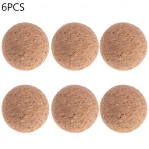 6pcs 36mm Table Football Cork Bois massif Foosball Table Soccer Ball Fussball - Neuf