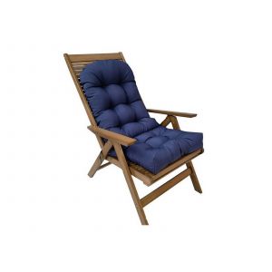 Coussin Bleu Marine Pour Chaise Adirondack, Imperm&eacute;able, Dossier Haut - Neuf