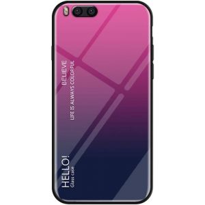 Kal-Coque Pour Xiaomi Note 3 [Avec Film De Protection Écran],Coque Avec Revêtement Arrière En Verre Trempé Avec Motif Marbre + Tpu Silicone Souple Anti Choc Case Cover (Rose Rouge) - Neuf