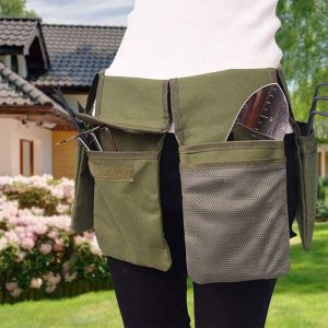 Sacs ceinture verts multifonctions pour &eacute;lectricien, pochette de rangement pour outils, sac fourre-tout, support pour trousse &agrave; outils de jardinage - Neuf
