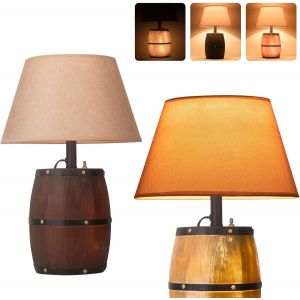 Subzonal-Lampe De Table Antique En Bois,Veilleuse Table De Chevet,R&eacute;glable En Trois Modes D'&eacute;clairage,Lampe De Bureau Moderne Du Milieu Du Si&egrave;cle Pour La Chambre &Agrave; Coucher, La Table De Chevet - Neuf