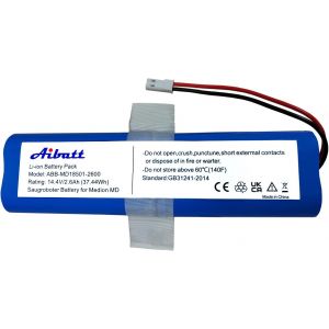 Batterie De Rechange, 37,44 Wh, Compatible Avec Medion Md 18500, 18501, 18600 Aspirateur Home Cleaner (14,4 V, 2600 Mah, Li-Ion)[SSE7114725] - Neuf