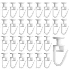 100 Pcs Coulissant Crochet De Rideau Rail Glisseur Glisseur Pour Rail Rideau Glisseurs Glissière De Rideau En Plastique Pour Rideau Piste La Pluspart Des Rideaux Glissants Ou Rideau De Douche - Neuf